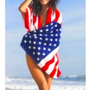 Rio de Sol USA Flag Beach Towel